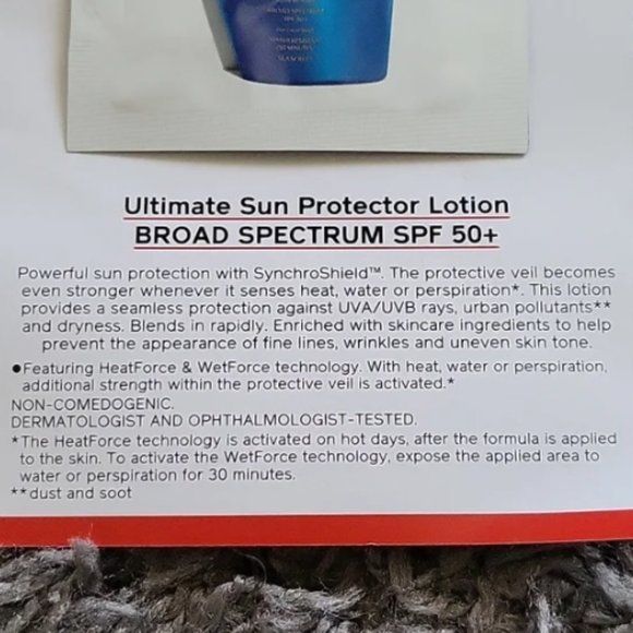 🌶4/$12 Shiseido Ultimate Sun Protector Lotion SPF 50+ Sunscreen Sample Packette - Picture 5 of 9
